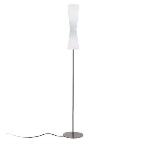 LU-LU 311 Modern Double-Cone White Floor Lamp w/Glass Shade - Oluce